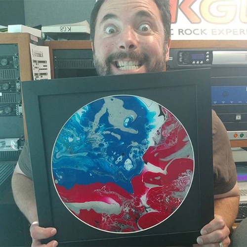 abstract art on vinyl record