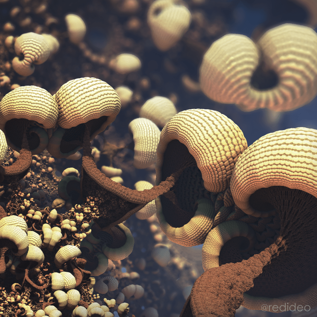 Mushhroom Fractal Art created in Mandelbulb 3D