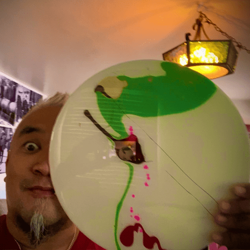 painted vinyl record David San Diego